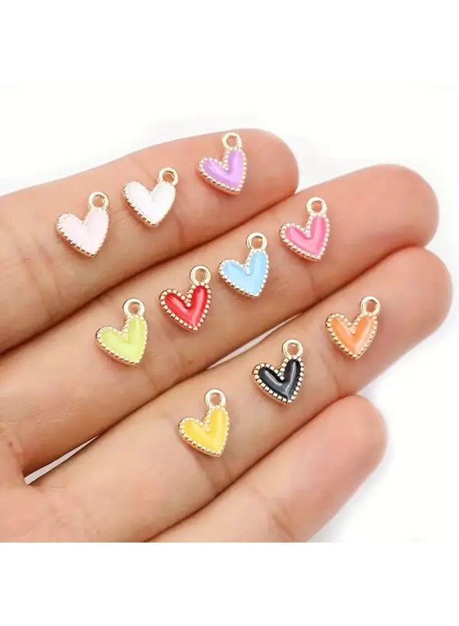 30pcs Heart Charms Alloy Pendants For DIY Jewelry Making Necklace Bracelet - Image 1